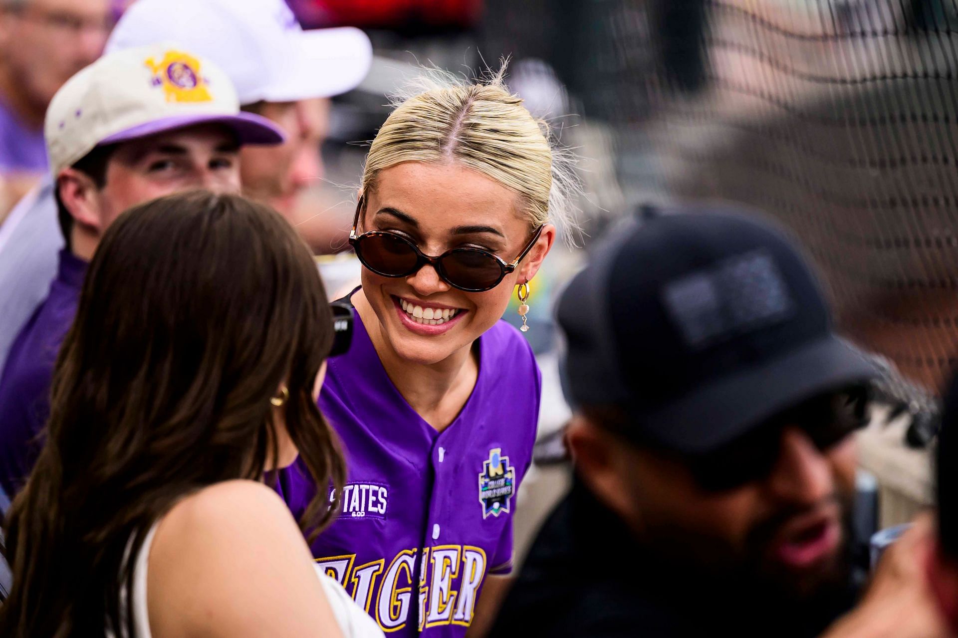 Olivia Dunne during the NCAA College World Series in Omaha, Nebraska. (Photo via Getty Images)